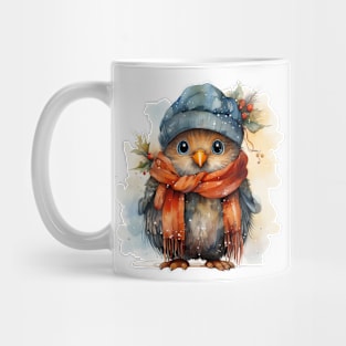 Whimsical Christmas Bird Mug